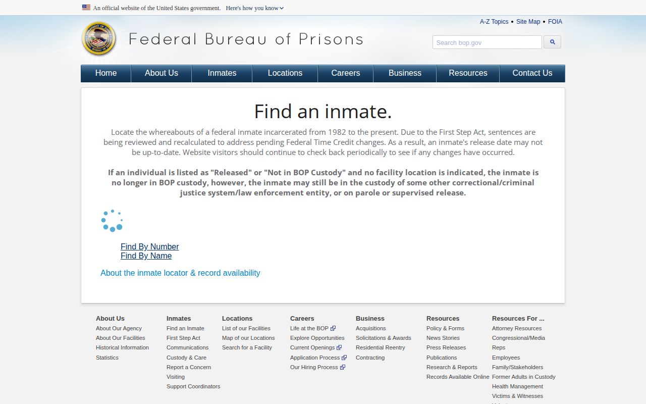 Federal Lyon County released inmate locator fields
